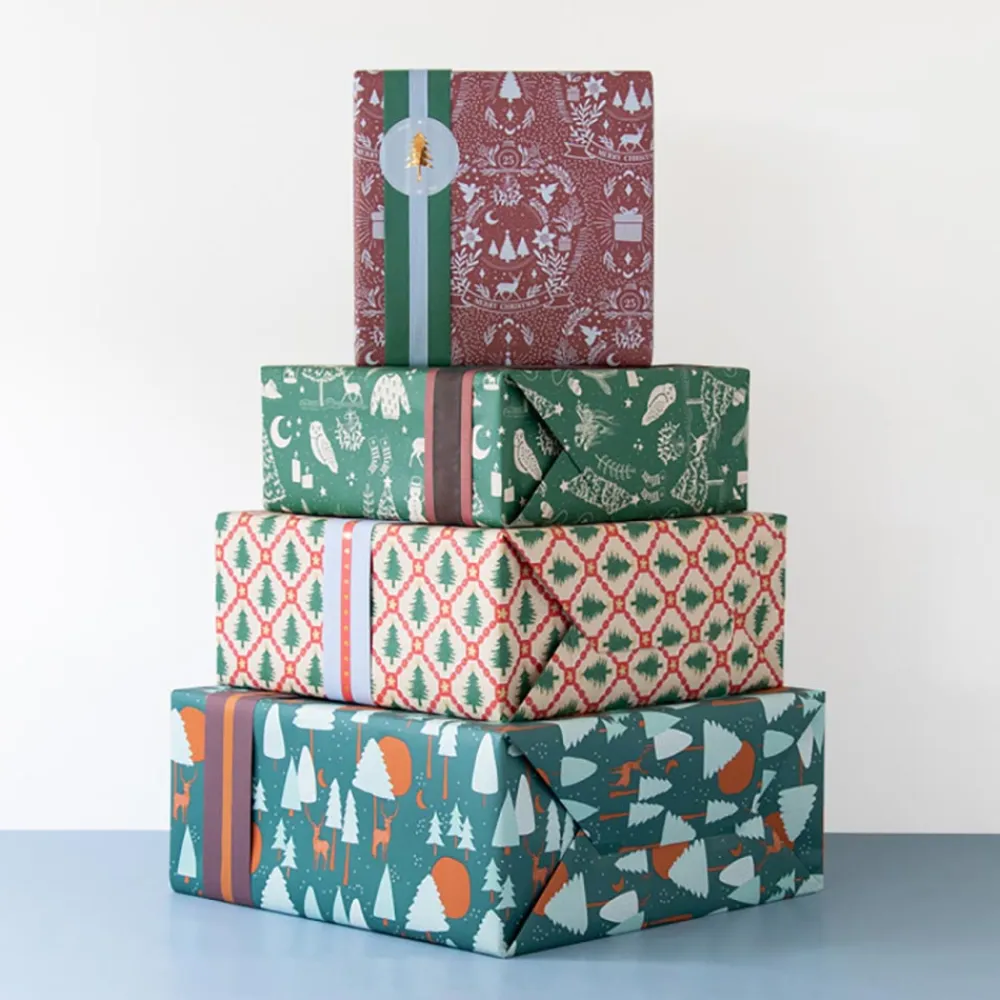 House of Products Noel - 1 Rouleau De Papier Cadeau Noel Vert> Papier Cadeau