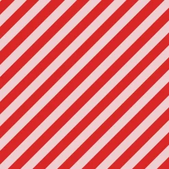 Party Deco Noel - 1 Rouleau De Papier Cadeau Rayures Rouges> Papier Cadeau