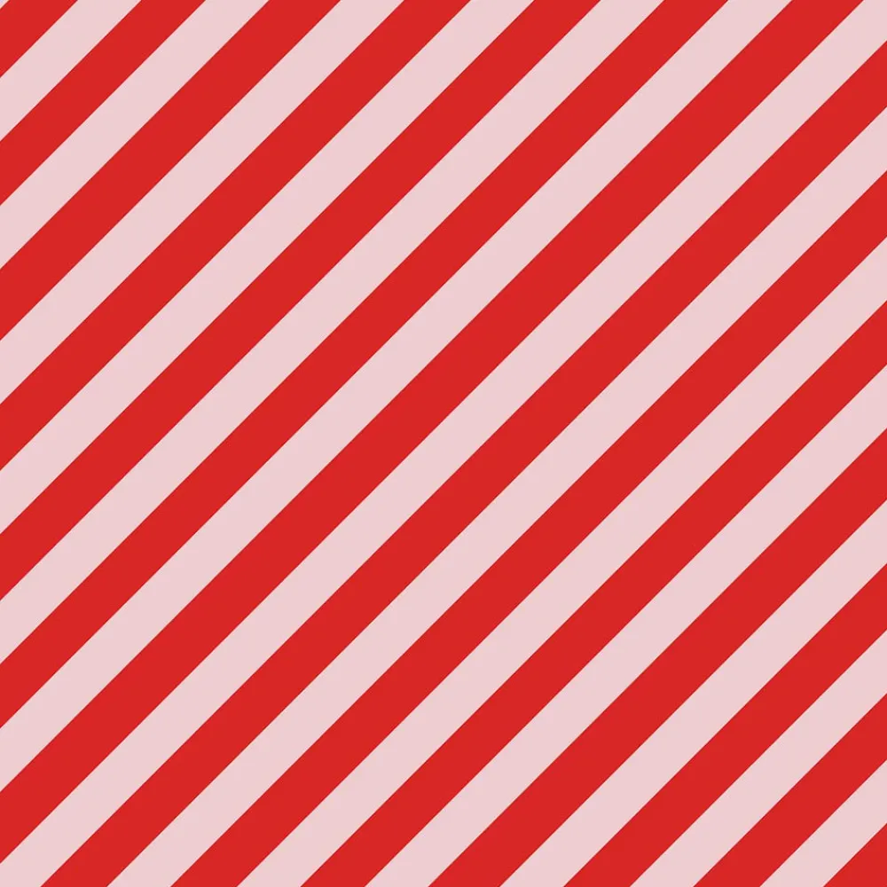 Party Deco Noel - 1 Rouleau De Papier Cadeau Rayures Rouges> Papier Cadeau