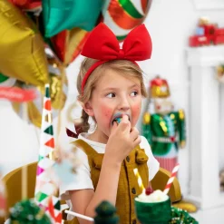 Party Deco Noel - 1 Serre-Tete Noeud Rouge><noscript><img width=