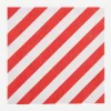 Rico Design Noel - 20 Serviettes Diagonales Rouges