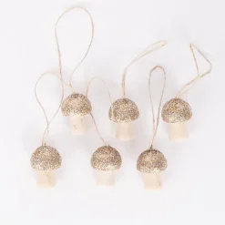 Rico Design Noel - Gift Tags Champignons Cuivres Pailletes> Papier Cadeau