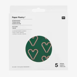 Rico Design Papier De Soie Cannes A Sucre Coeurs