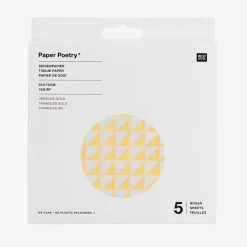Rico Design Papier De Soie Triangles Blanc Et Or> Papier Cadeau