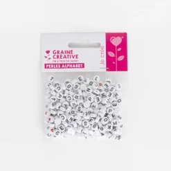 Graine Créative Perles Alphabet Blanches