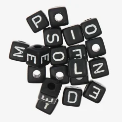 Rico Design Perles Carrees Happy Noir