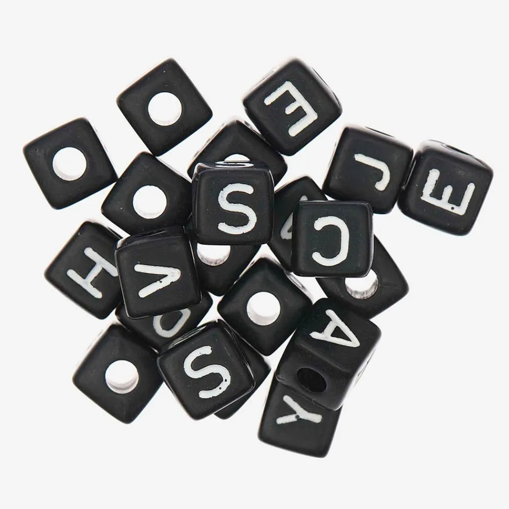 Rico Design Perles Carrees Noires