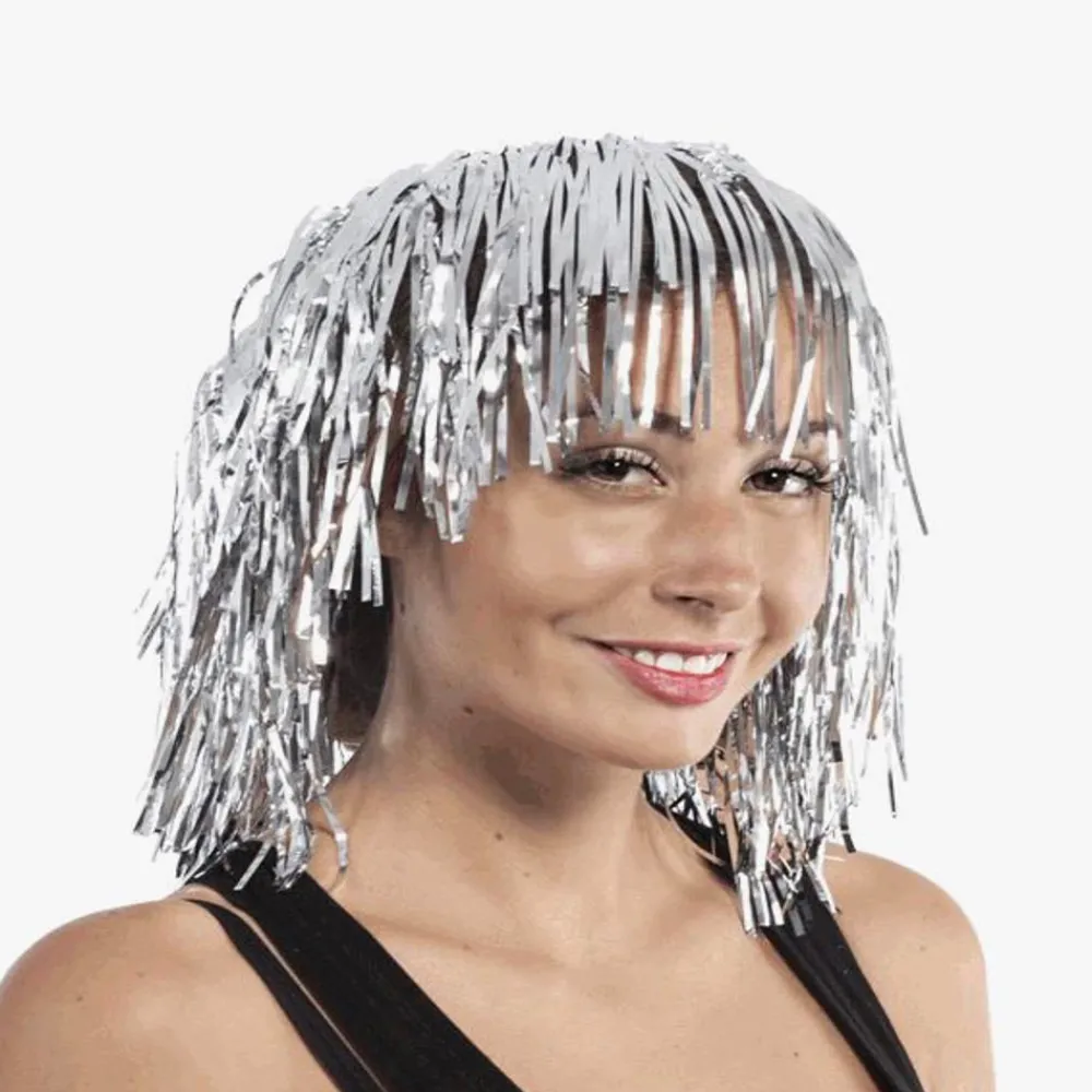 Petit Clown Perruque Mylar Argent> Accessoires