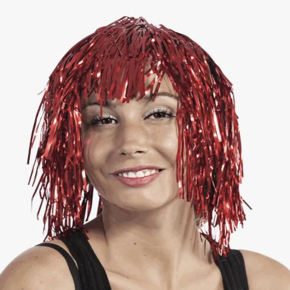 Petit Clown Perruque Mylar Rouge> Accessoires