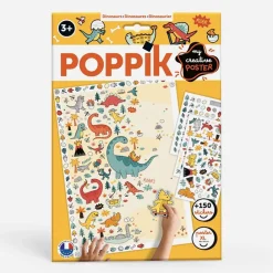 Poppik Poster Creatif + 150 Stickers : Les Dinosaures> Stickers Et Gommettes