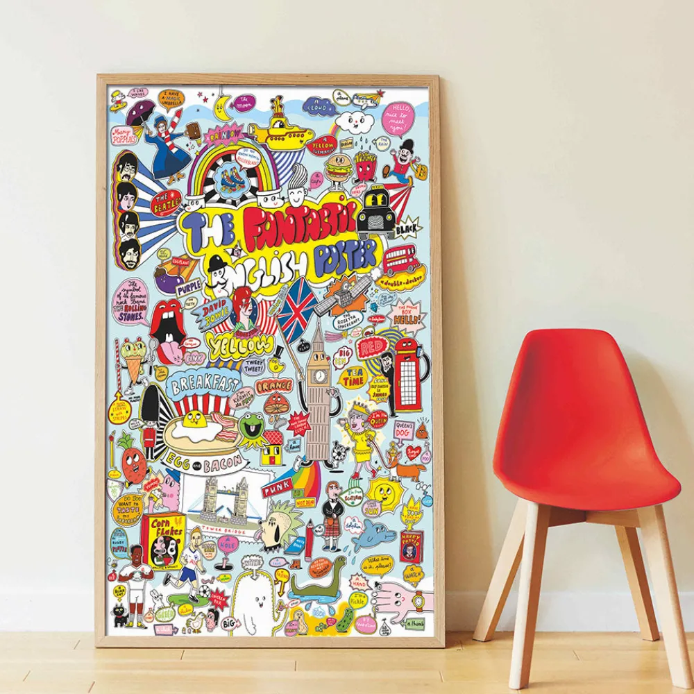 Poppik Poster Educatif + 85 Stickers : 100% English> Stickers Et Gommettes
