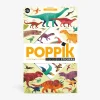 Poppik Poster Educatif + 32 Stickers : Dinosaure> Coloriages