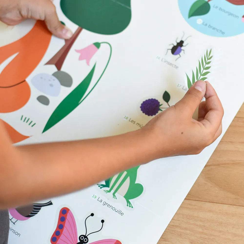 Poppik Poster Educatif + 60 Stickers : Dans La Foret> Stickers Et Gommettes