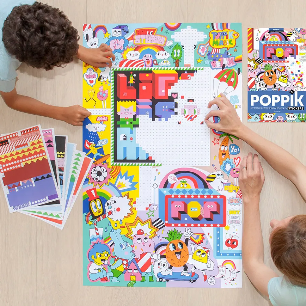 Poppik Poster Geant + 1600 Stickers : Street Art> Coloriages