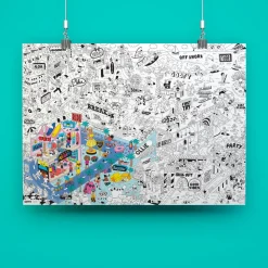 Omy Poster Geant Surf & Skate> Coloriages