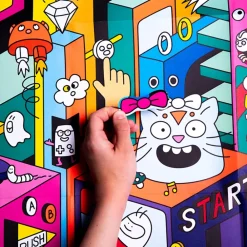 Omy Poster Geant Video Game Avec Stickers><noscript><img width=