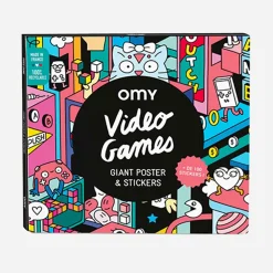 Omy Poster Geant Video Game Avec Stickers> Stickers Et Gommettes