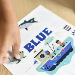 Poppik Poster Pedagogique + 27 Stickers : Mer Bleue><noscript><img width=