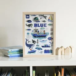Poppik Poster Pedagogique + 27 Stickers : Mer Bleue><noscript><img width=