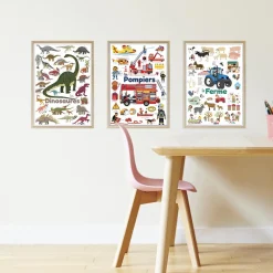 Poppik Poster Pedagogique + 26 Stickers : Dinosaure><noscript><img width=