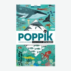 Poppik Poster Pedagogique + 59 Stickers : Oceans> Coloriages