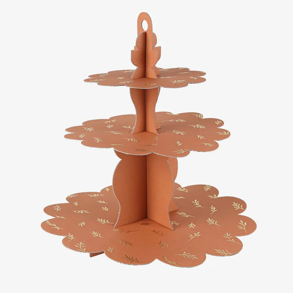 Arty Fêtes Factory Presentoir A Gateau Jolis Brins Terracotta
