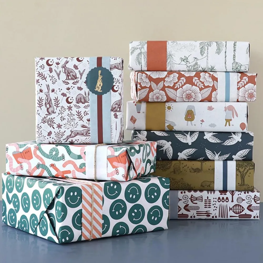 House of Products Rouleau De Papier Cadeau Grosses Fleurs> Papier Cadeau