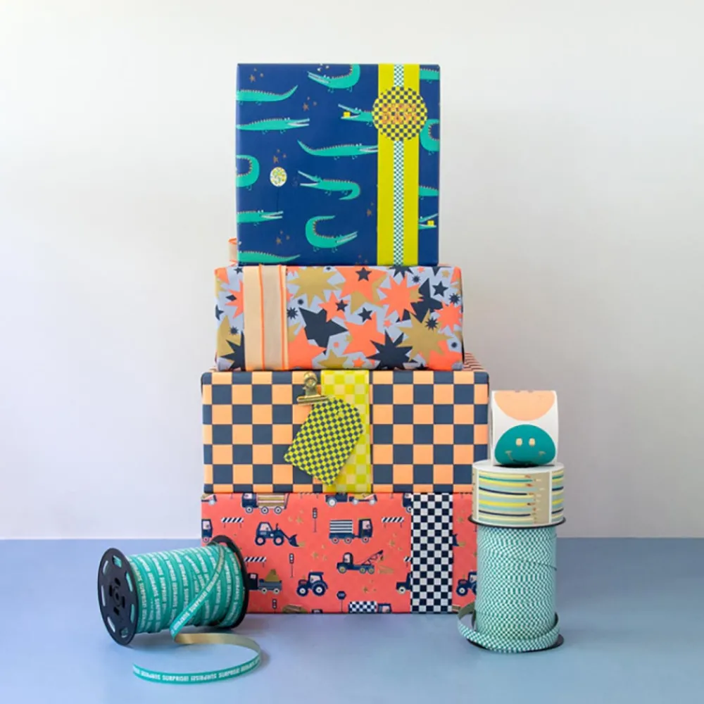 House of Products Rouleau De Papier Cadeau Chantier Fluo> Papier Cadeau