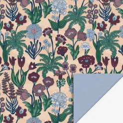 House of Products Rouleau De Papier Cadeau Fleurs Vintage Bordeaux> Papier Cadeau