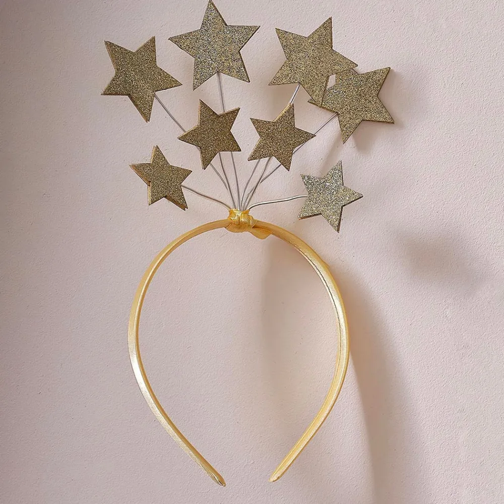Ginger Ray Serre-Tete De Noel Etoiles Dorees A Paillettes> Accessoires