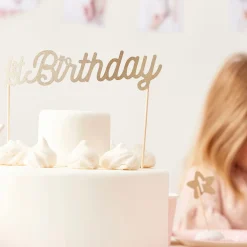 Party Deco Topper Dore Anniversaire 1 An