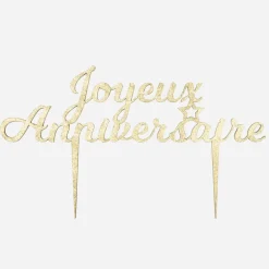 Party Pro Topper Dore Joyeux Anniversaire