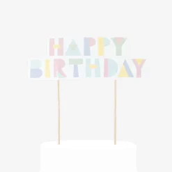 My Little Day Topper Happy Birthday Pastel