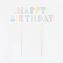 My Little Day Topper Happy Birthday Pastel