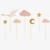 Party Deco Toppers Cigogne Rose